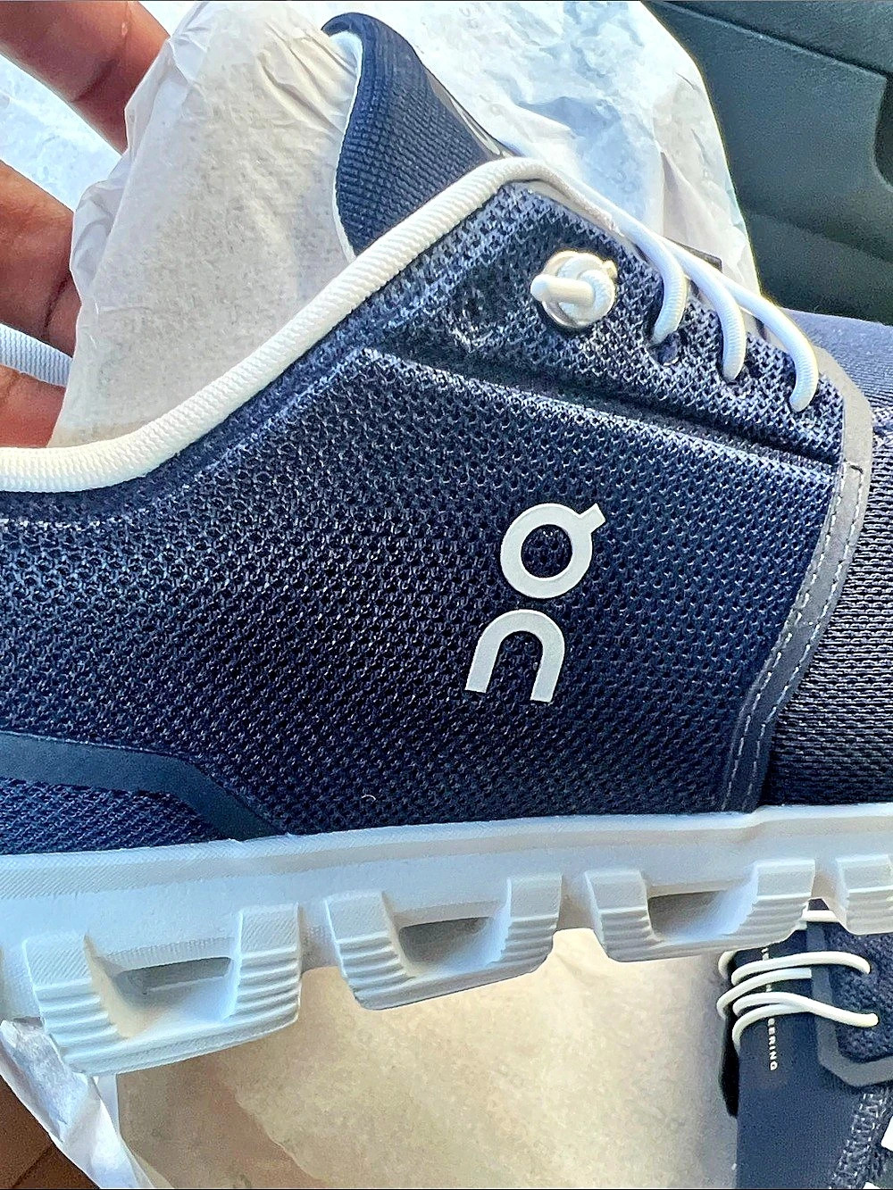 On Cloud 5 Athletic Sneakers in Blue & White Men sizes